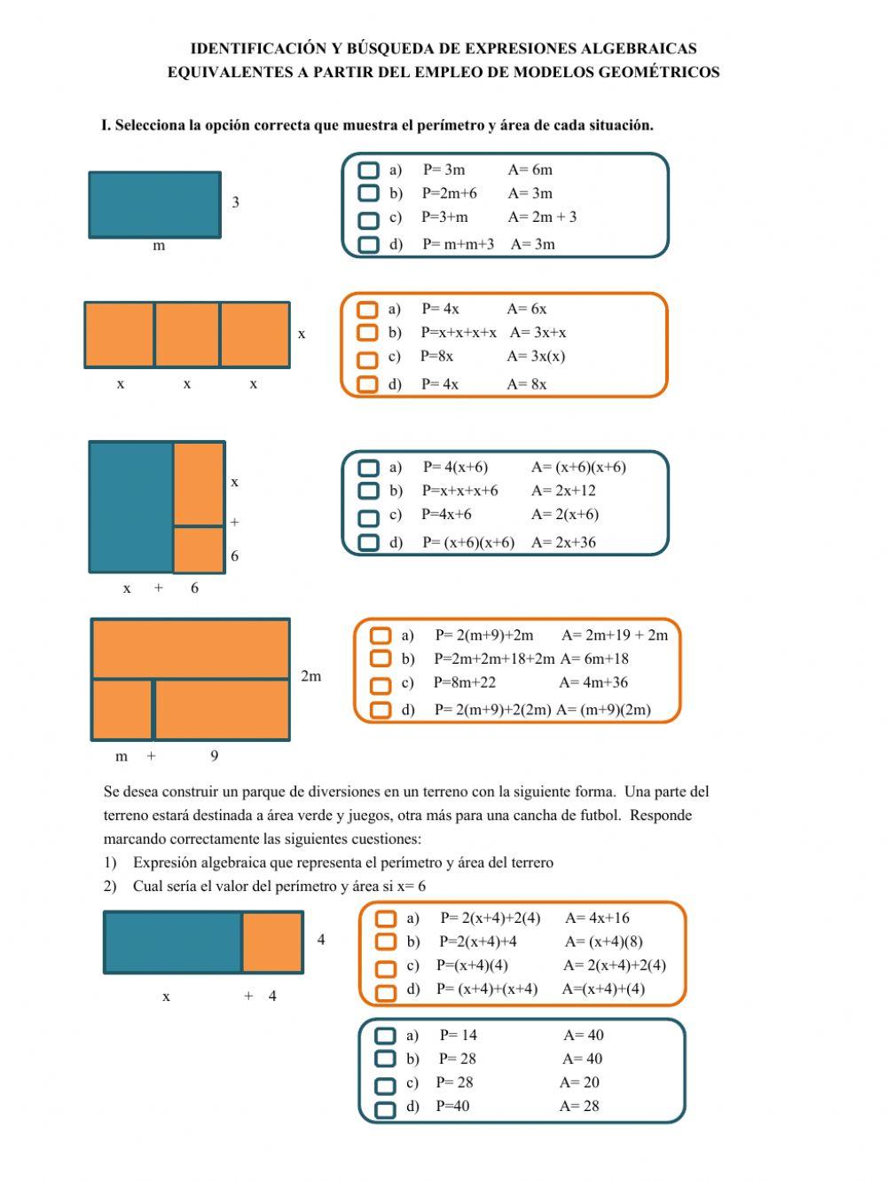 Expresiones algebraicas