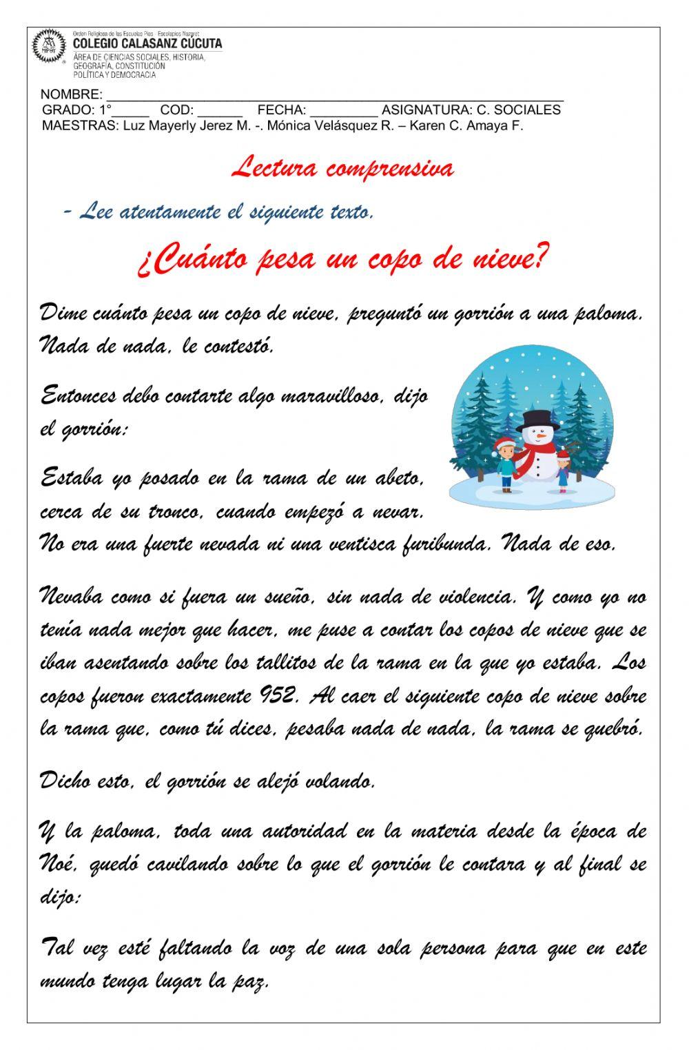 Lectura comprensiva 2