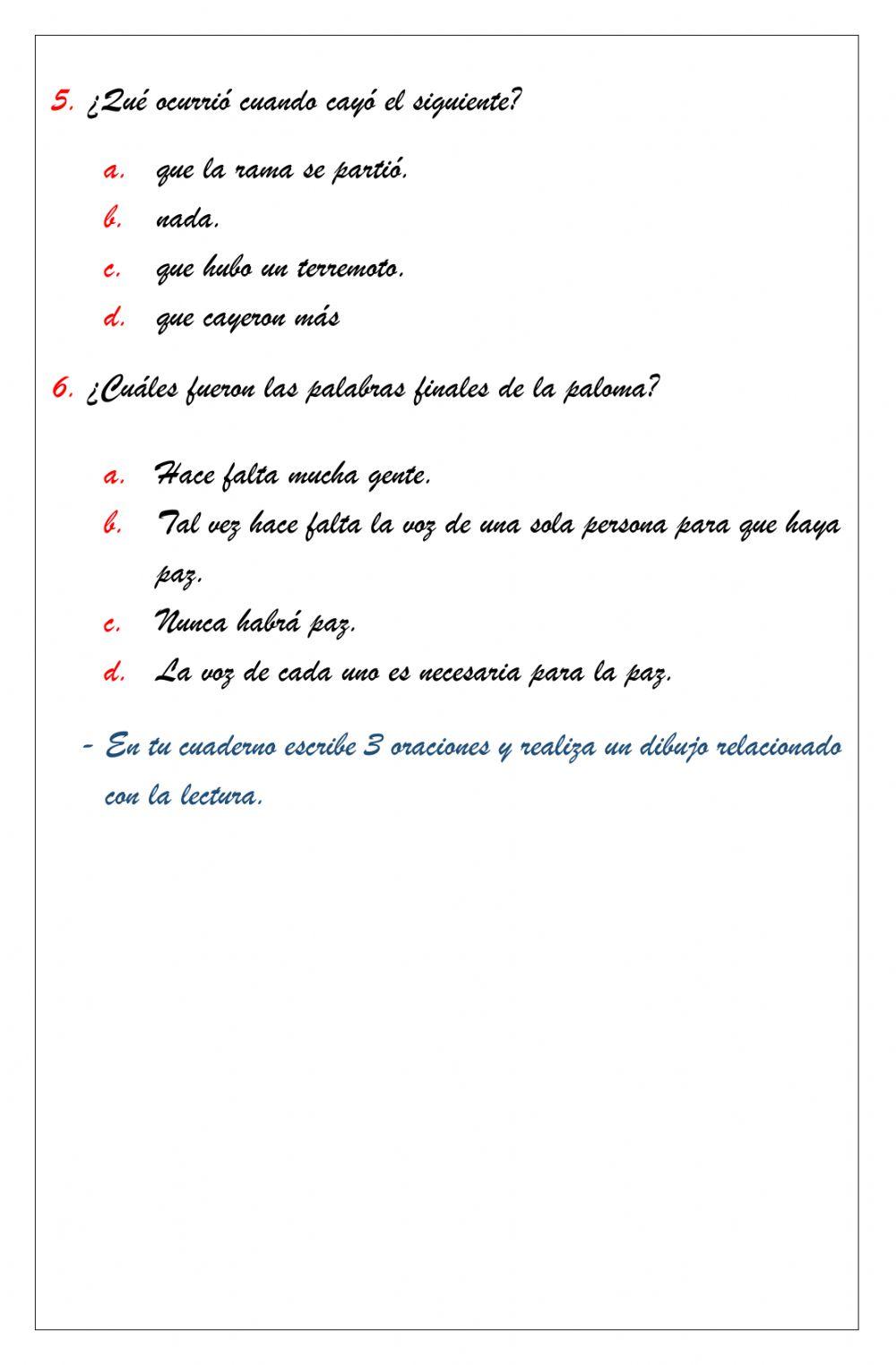 Lectura comprensiva 2