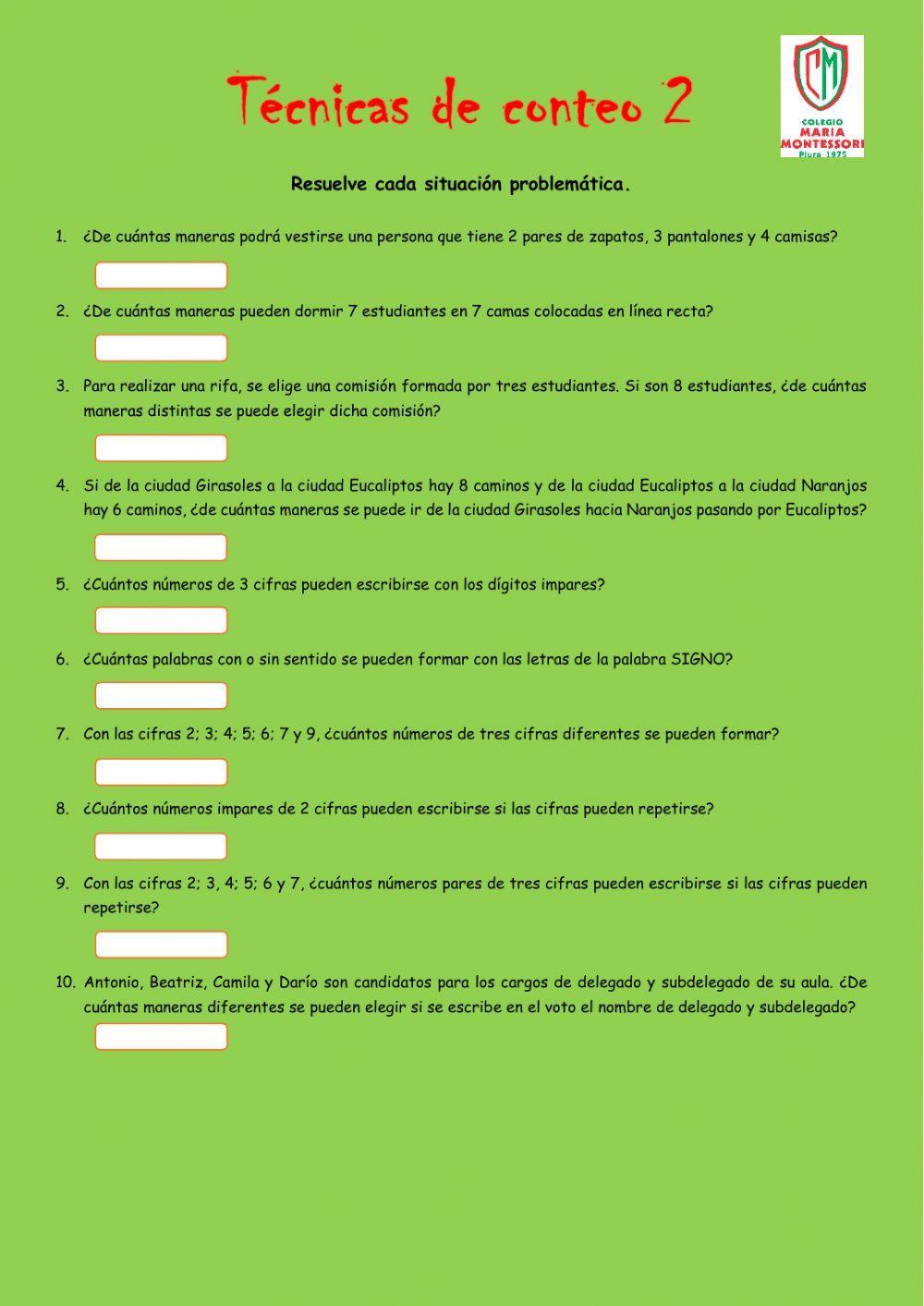 Técnicas de conteo 2