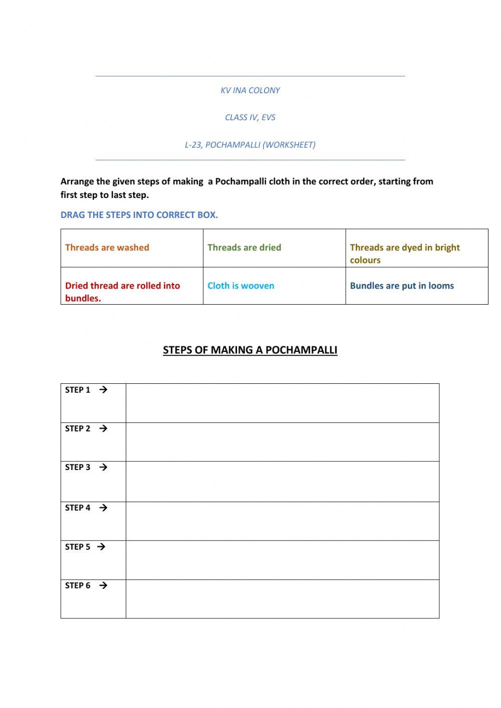 Pochampalli-Steps of making