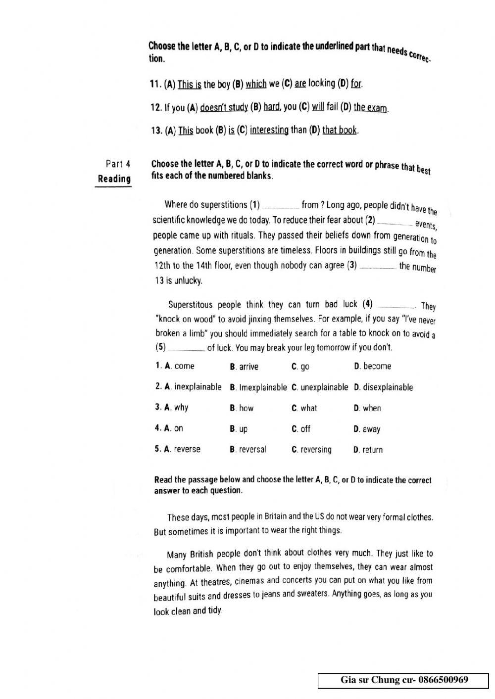 Lớp 10 - Kiểm tra 45 phút Unit 6,7