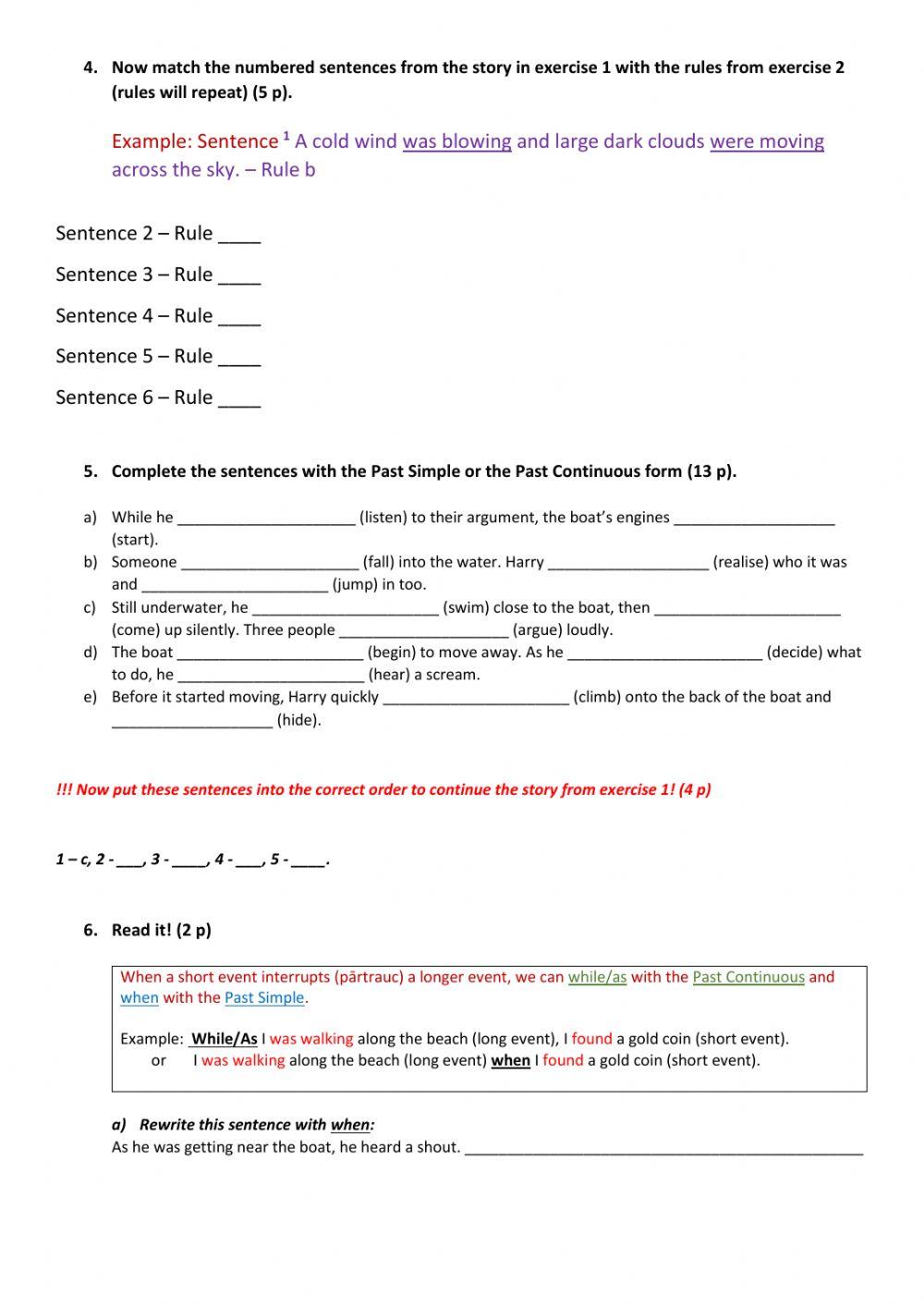 Past Simple and Past Continuous