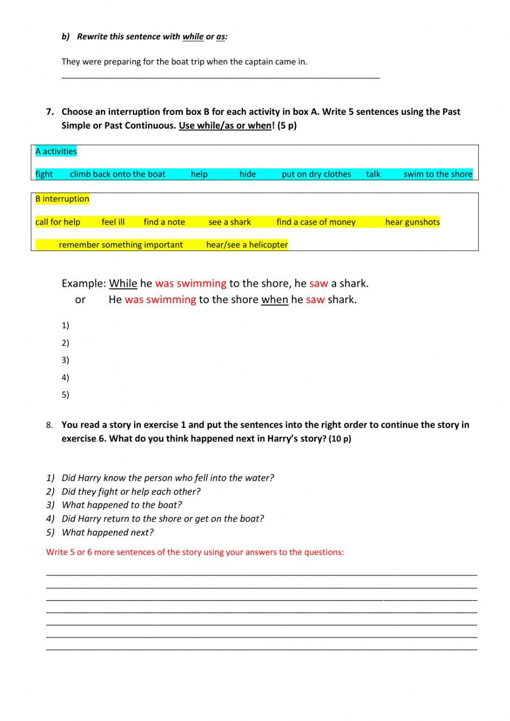 Past Simple and Past Continuous