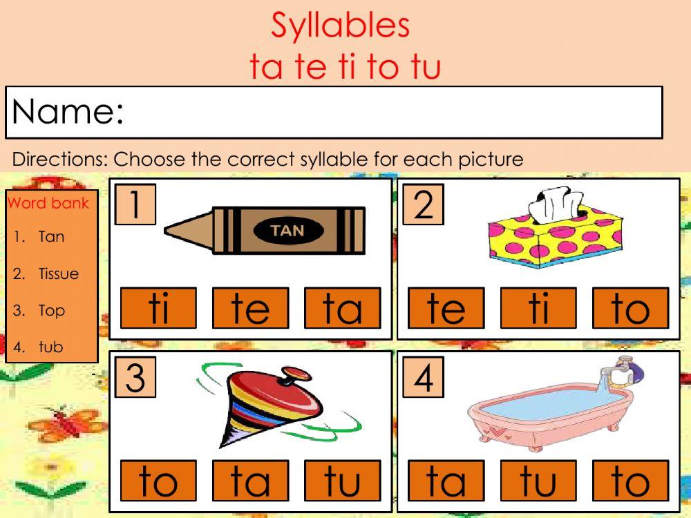 Review- Syllables