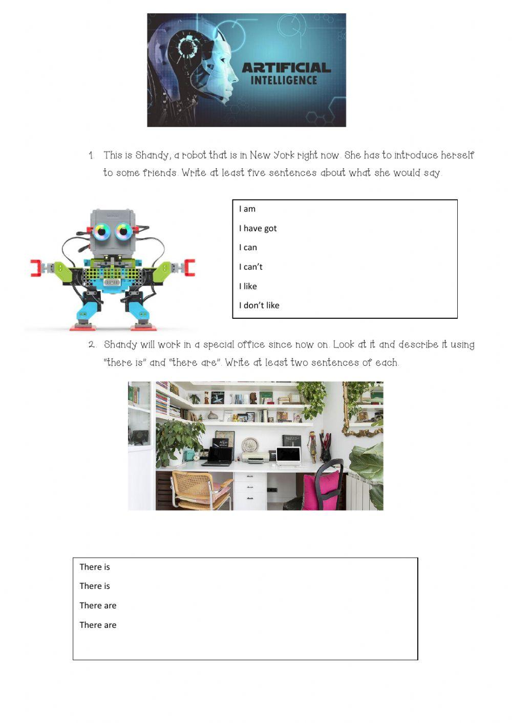 There is-are, adjectives, descriptions