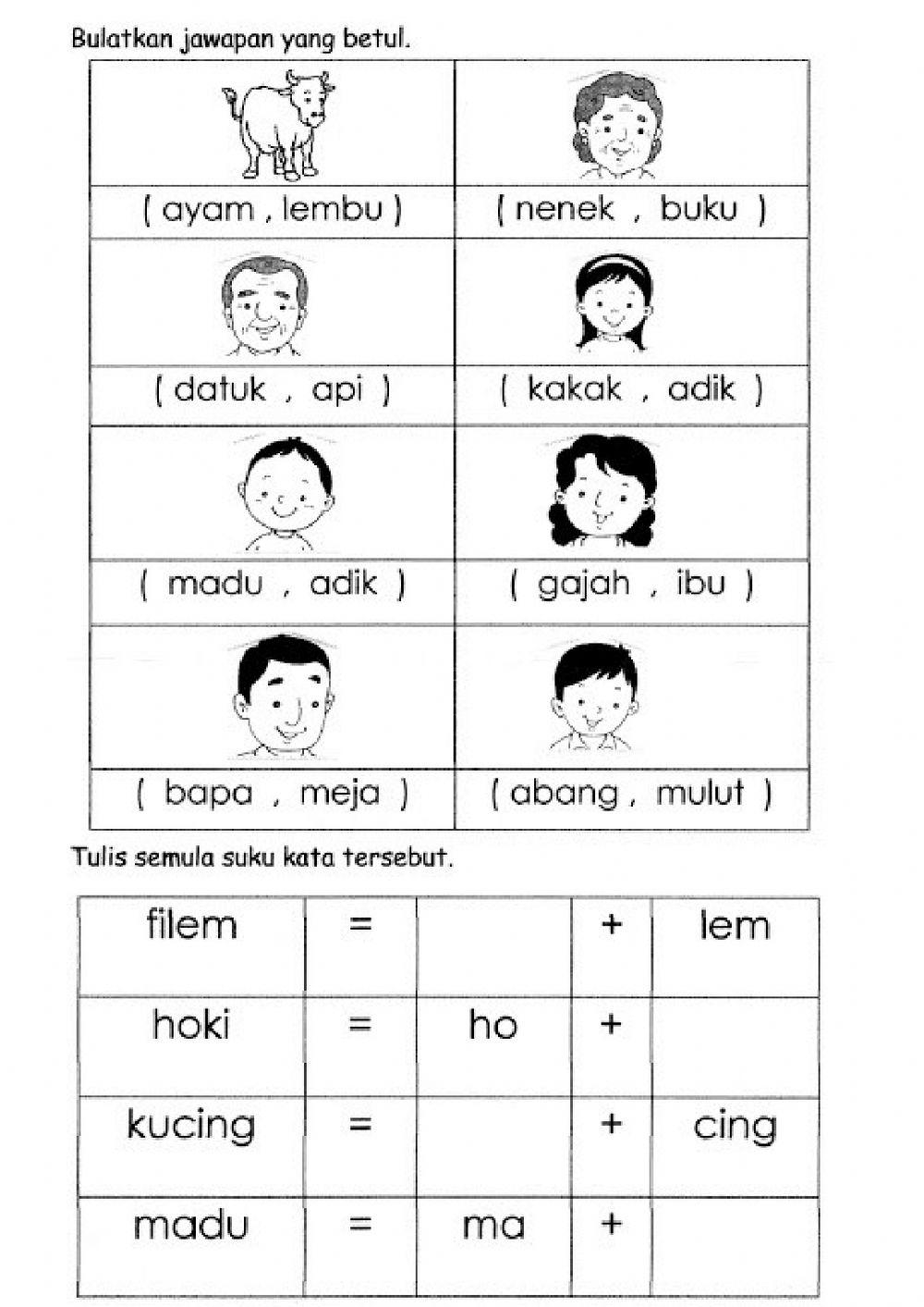 Latihan Prasekolah Bahasa Melayu