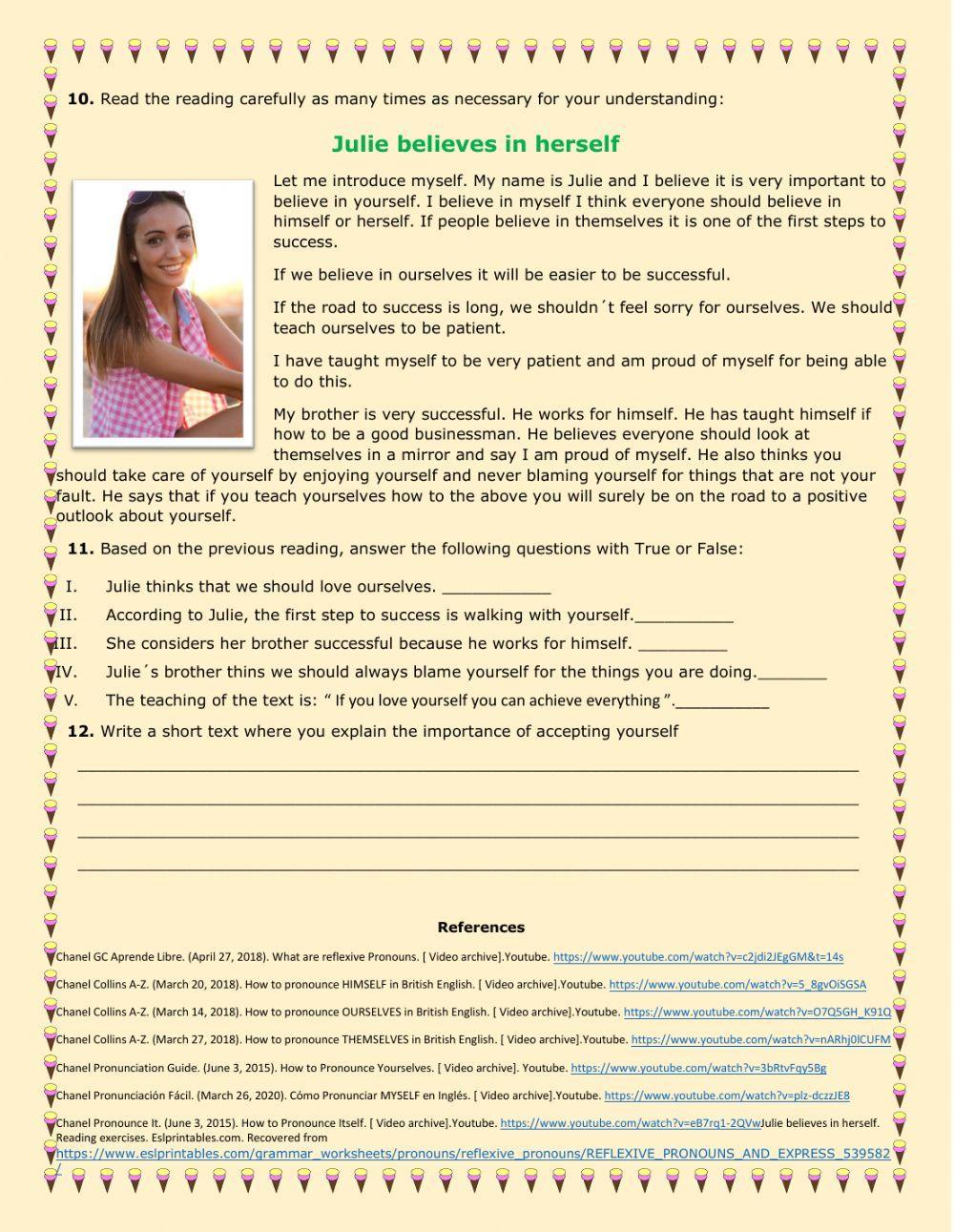 The reflexive pronouns