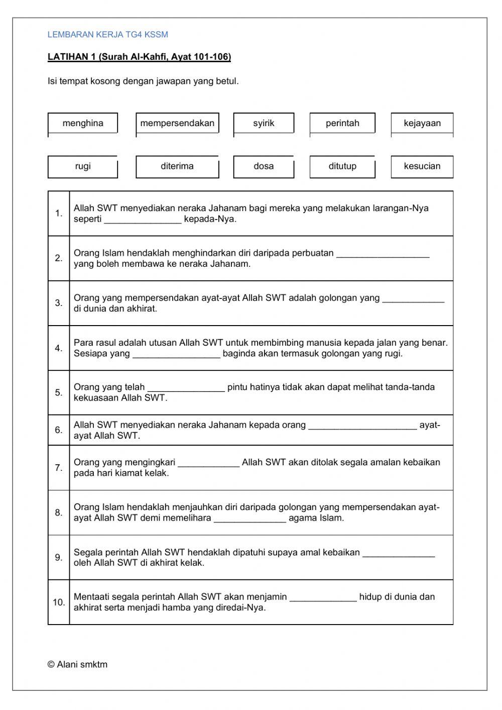 LATIHAN 1 TG4 KSSM