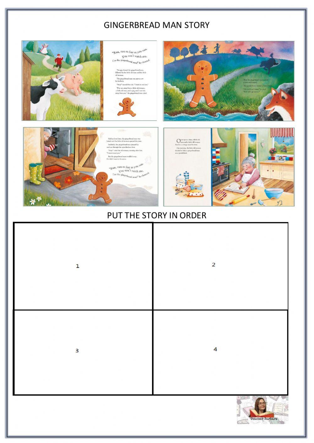 Gingerbread Man Story Sequencing Pictures
