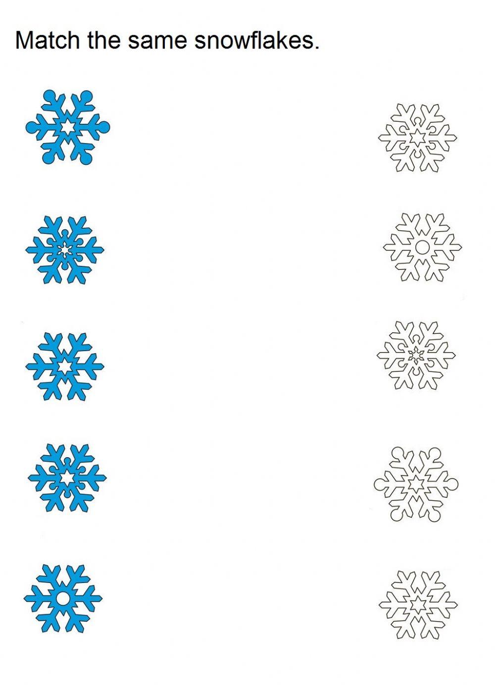 Snowflakes match