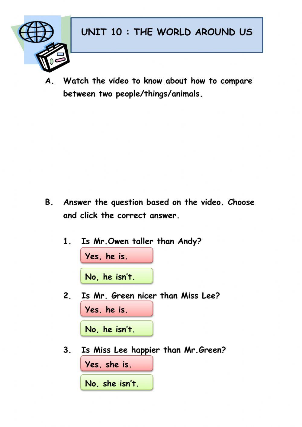 Comparative Adjectives