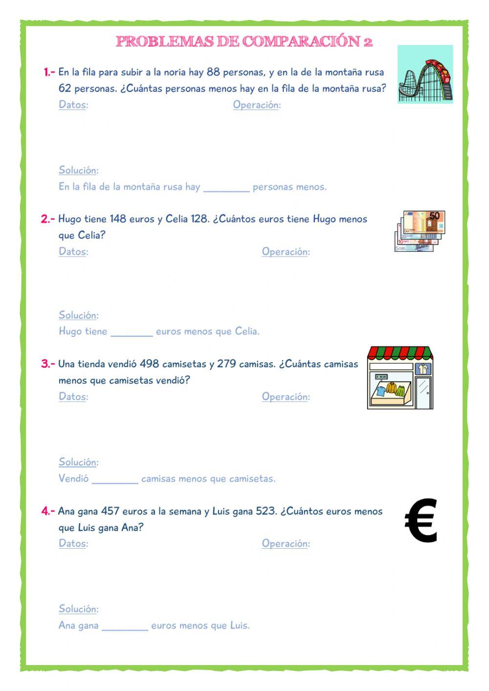 Problemas de comparación