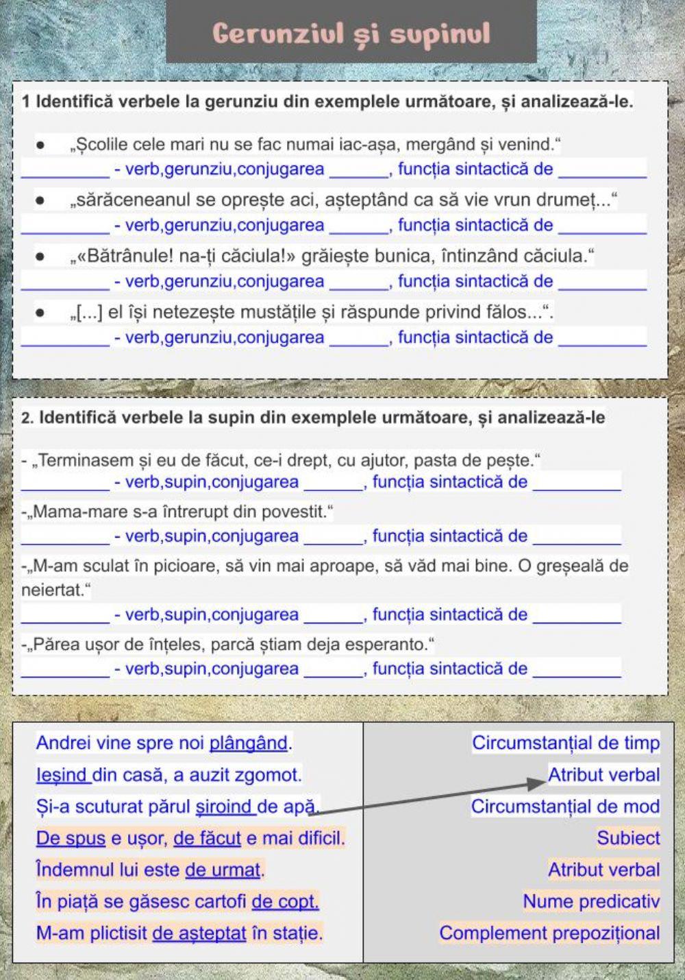 7.Gerunziul și supinul
