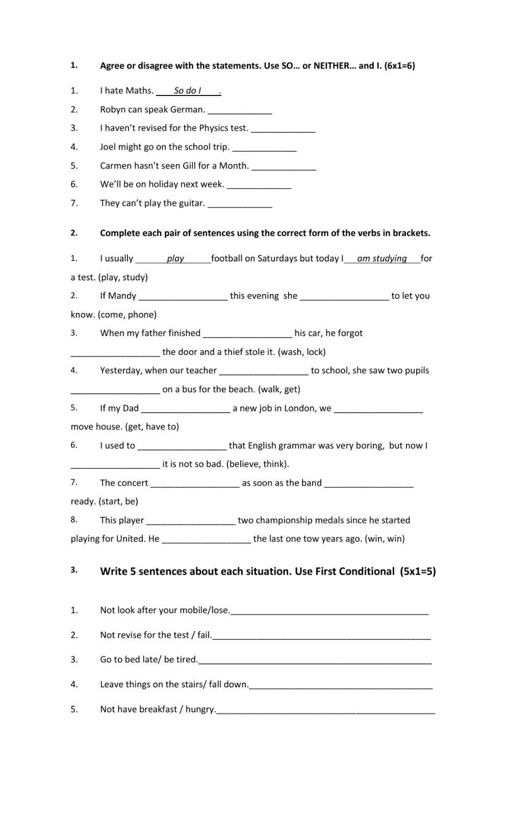 Olders 4 grammar 3 worksheet | Live Worksheets