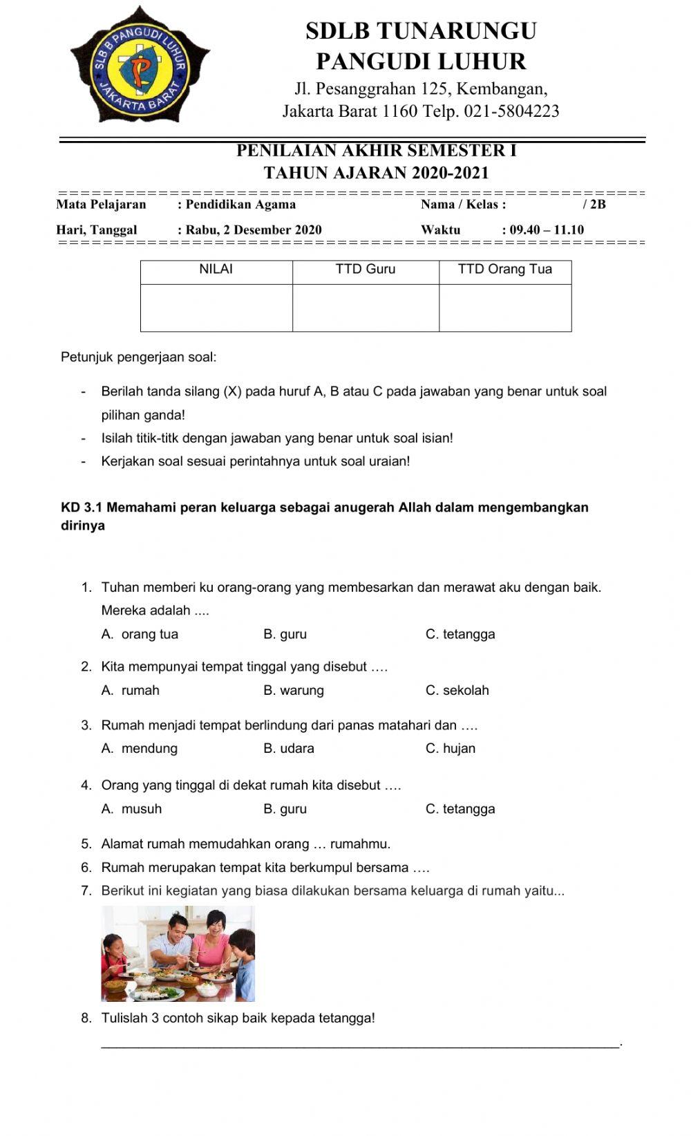 PAS Pendidikan Agama Katolik D2B