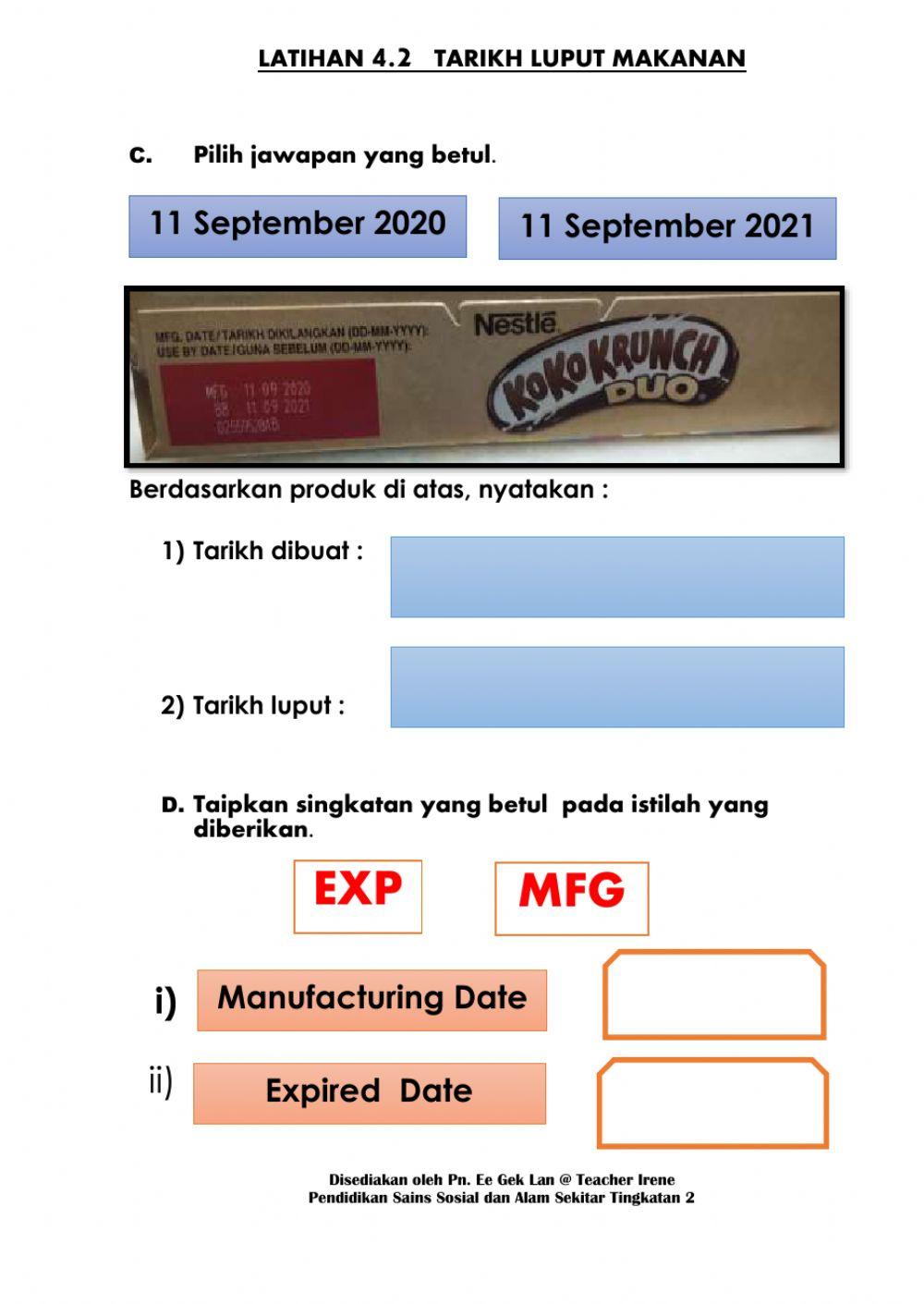 Tarikh luput makanan