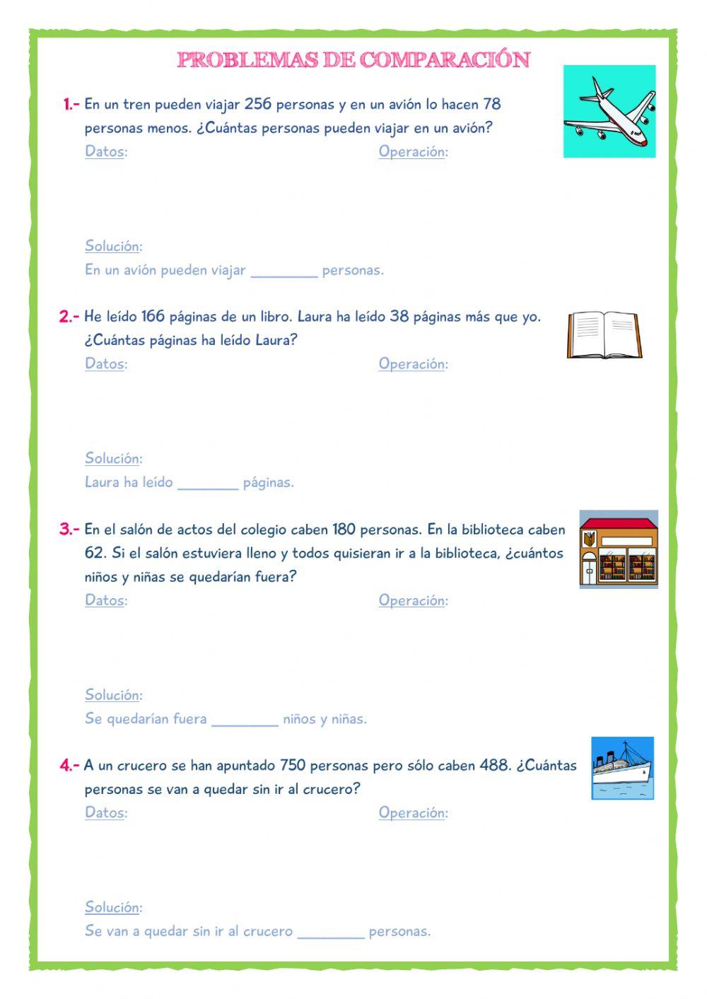 Problemas de comparación