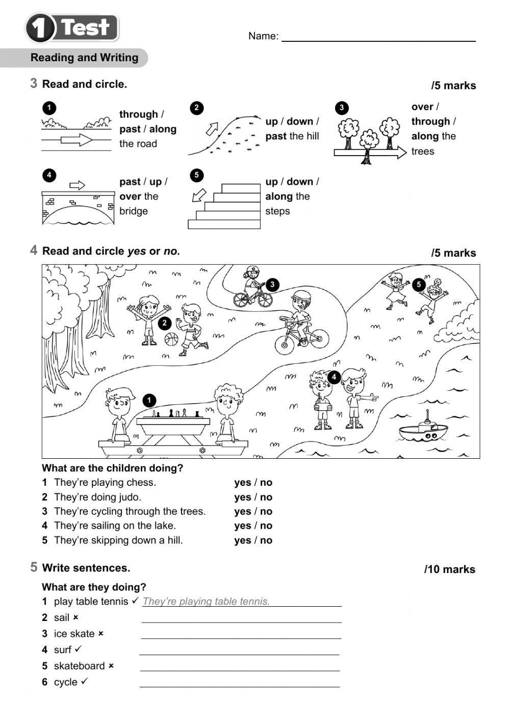 Bright Ideas 3 Unit 1 Test