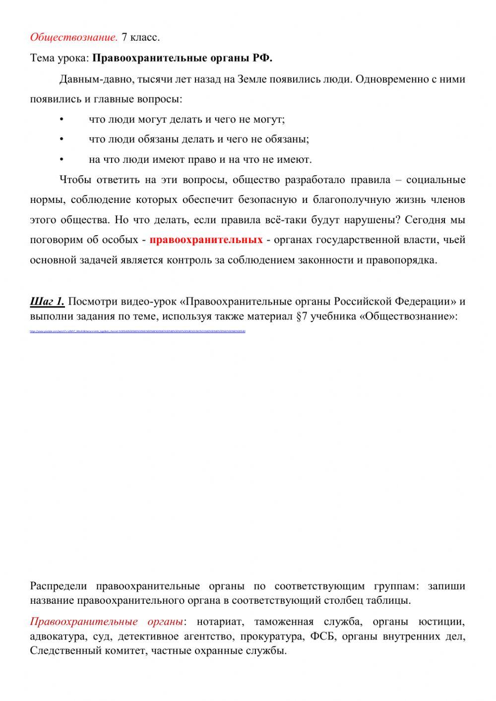 Правоохранительные органы РФ Правоохранительные органы РФ