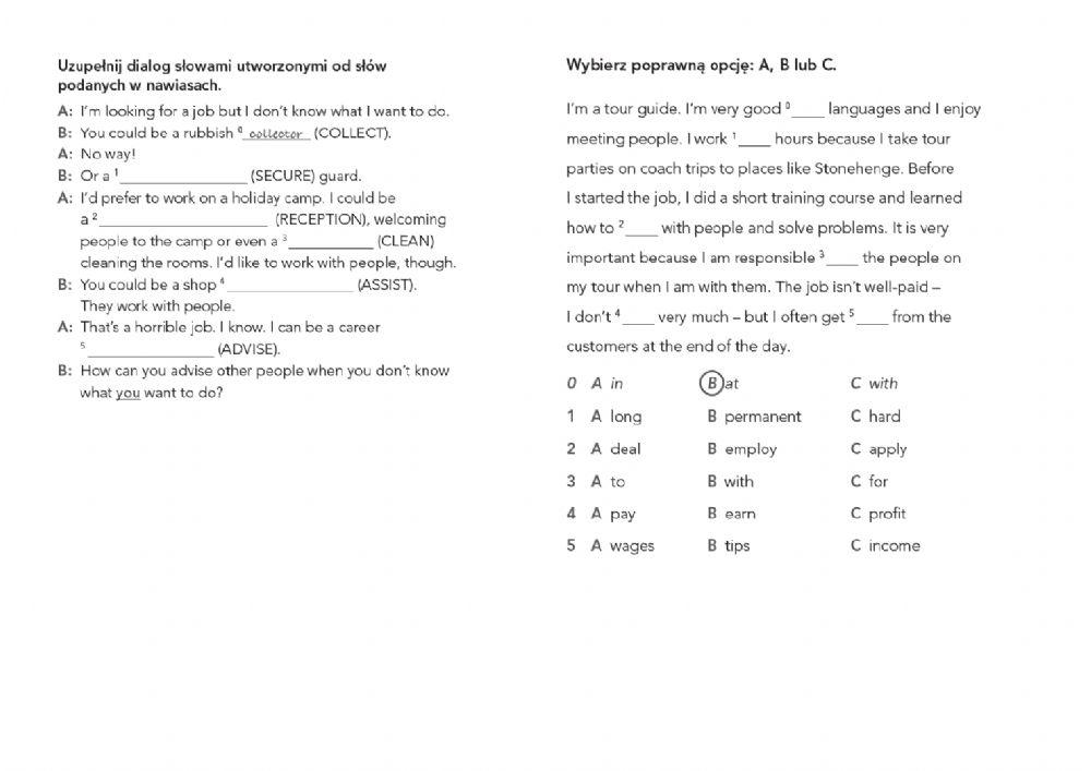 Mini Matura Unit 4 Sprawdzian - Matura Unit 4 online exercise for | Live Worksheets