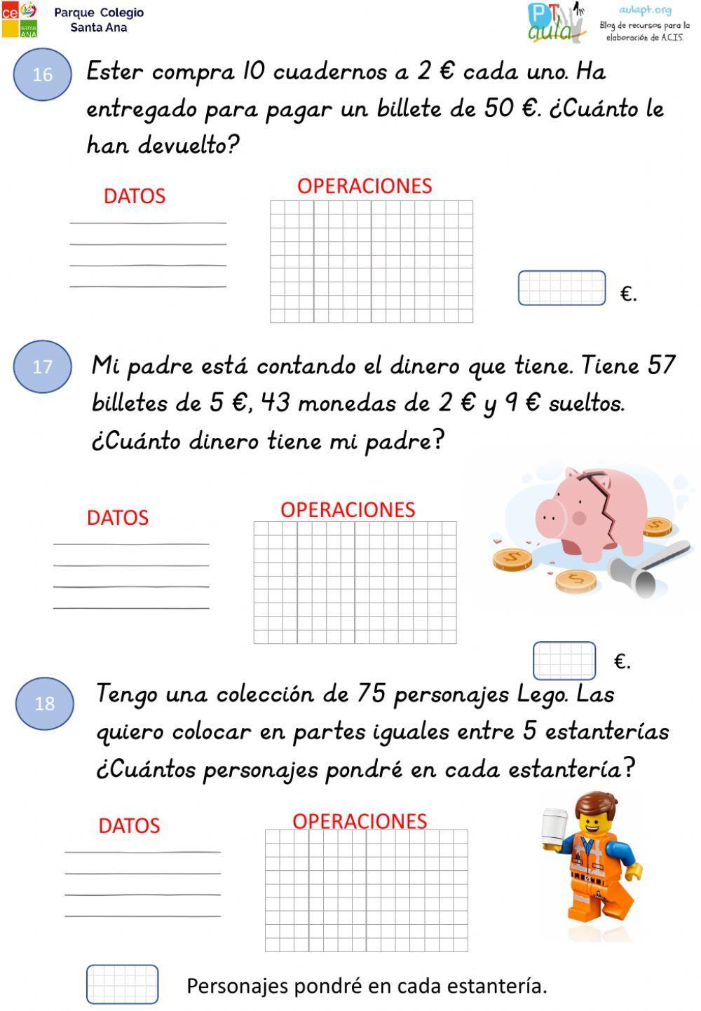 Problemas 4º primaria bloque 2