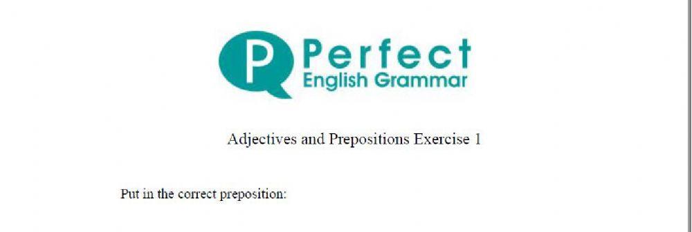 Adjectives and Prepositions