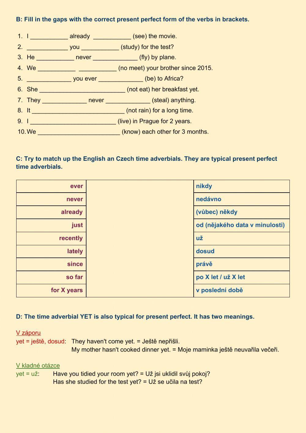 Present Perfect - Form