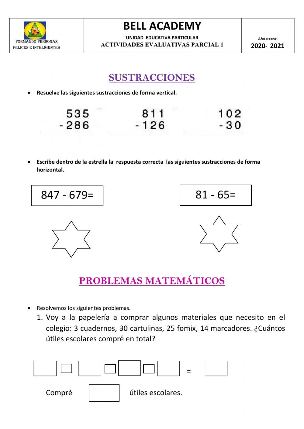 Ejercicios matematicos