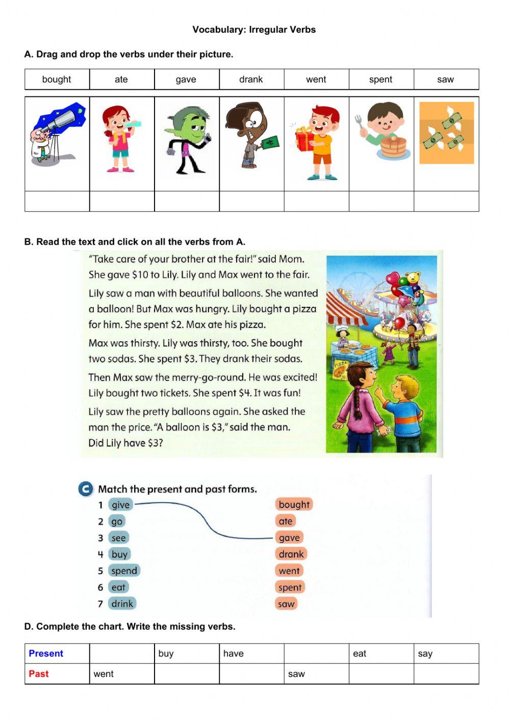 Vocabulary: Irregular Verbs