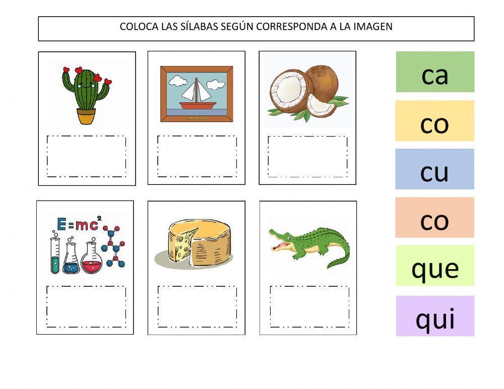 Silabas ca, co , cu, que , qui