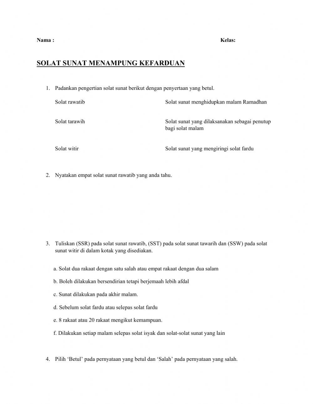 P.Islam : Solat Sunat Menampung Kefarduan