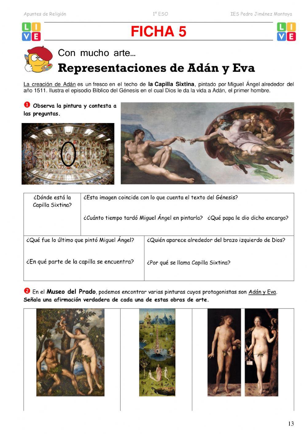 1º ESO. Tema 2. Los orígenes. Ficha 5