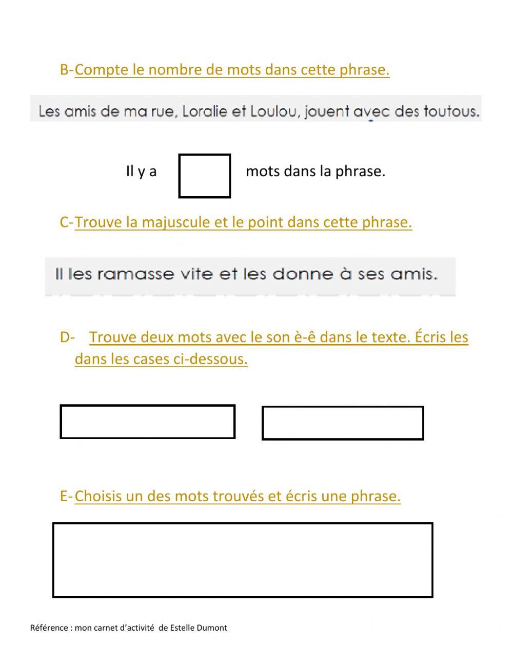 Compréhension de lecture Compréhension de lecture