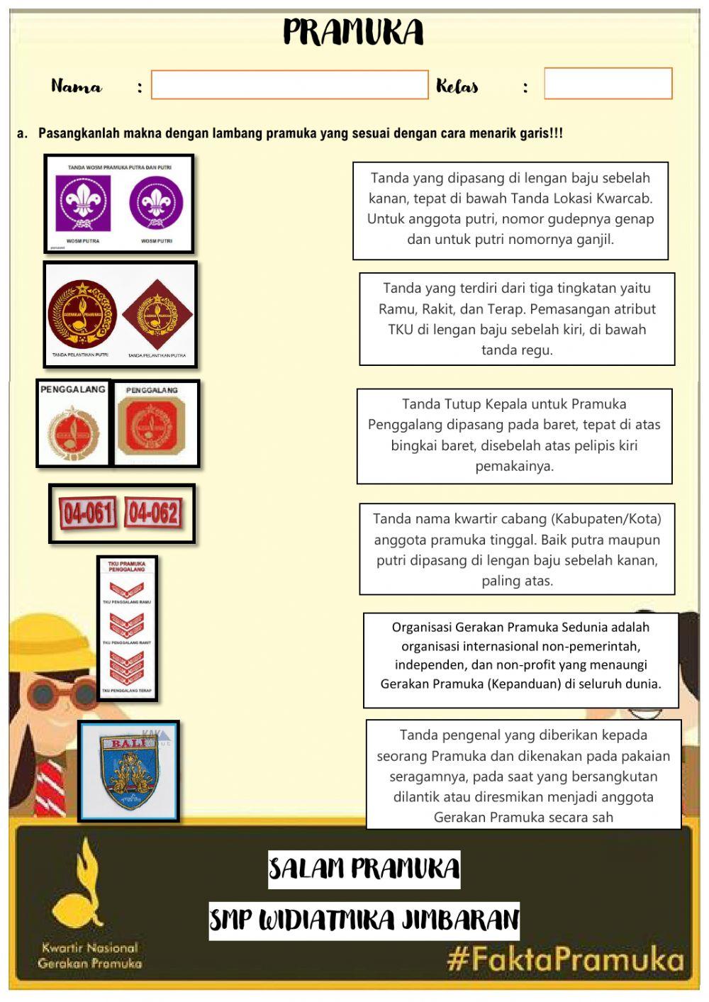 Makna Lambang Pramuka Worksheet Live Worksheets Makna Lambang Pramuka Worksheet Live Worksheets