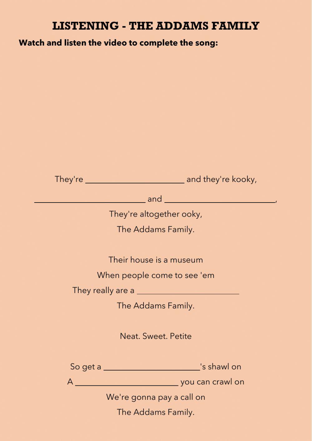 Listening - The Addams Family