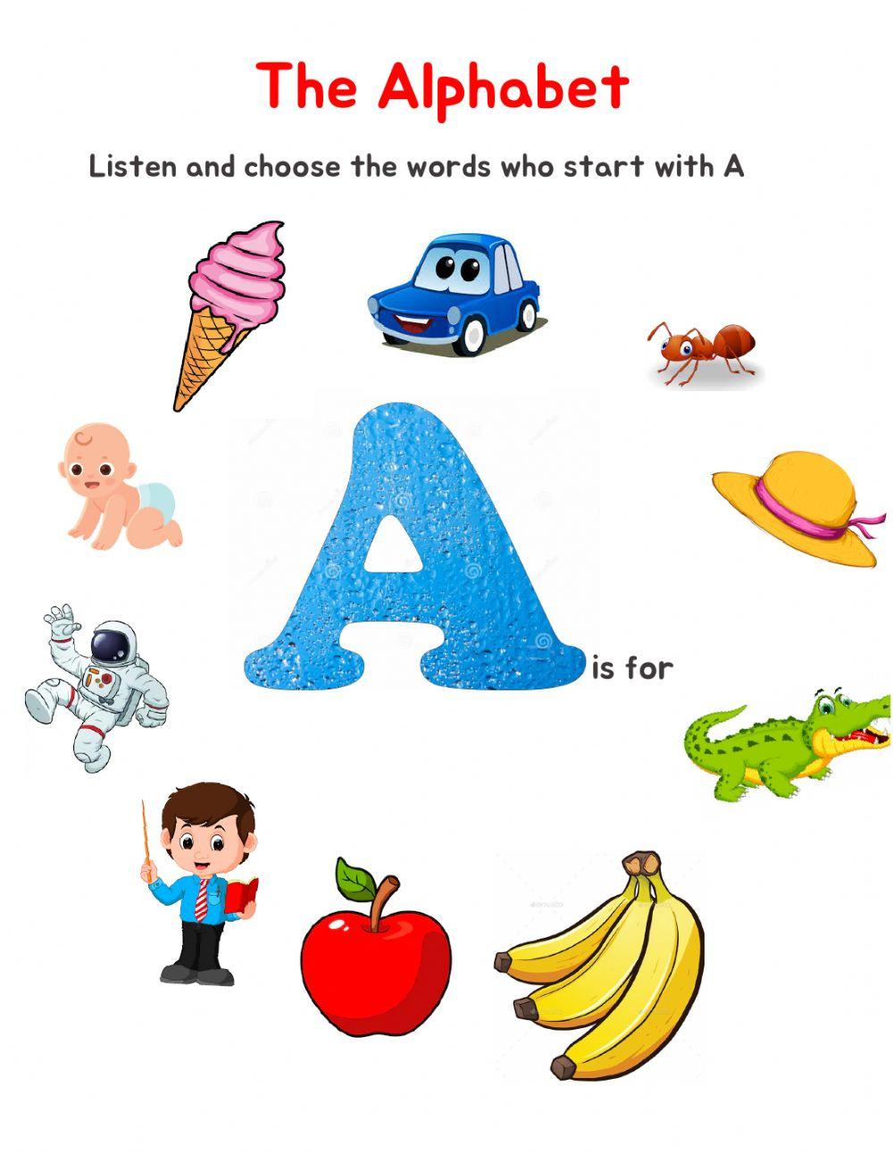 A is for worksheet | Live Worksheets a-is-for-worksheet-live-worksheets