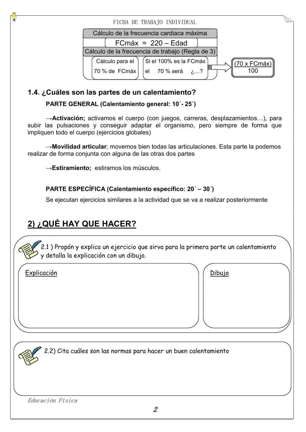 Calentamiento y pulso