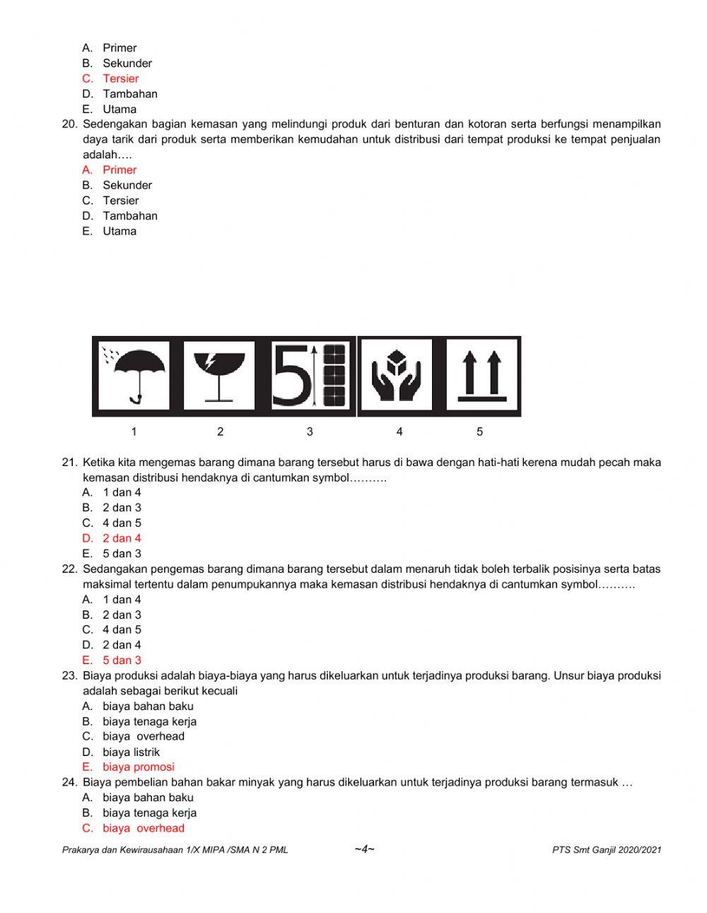 Soal pkwu kelas x mipa