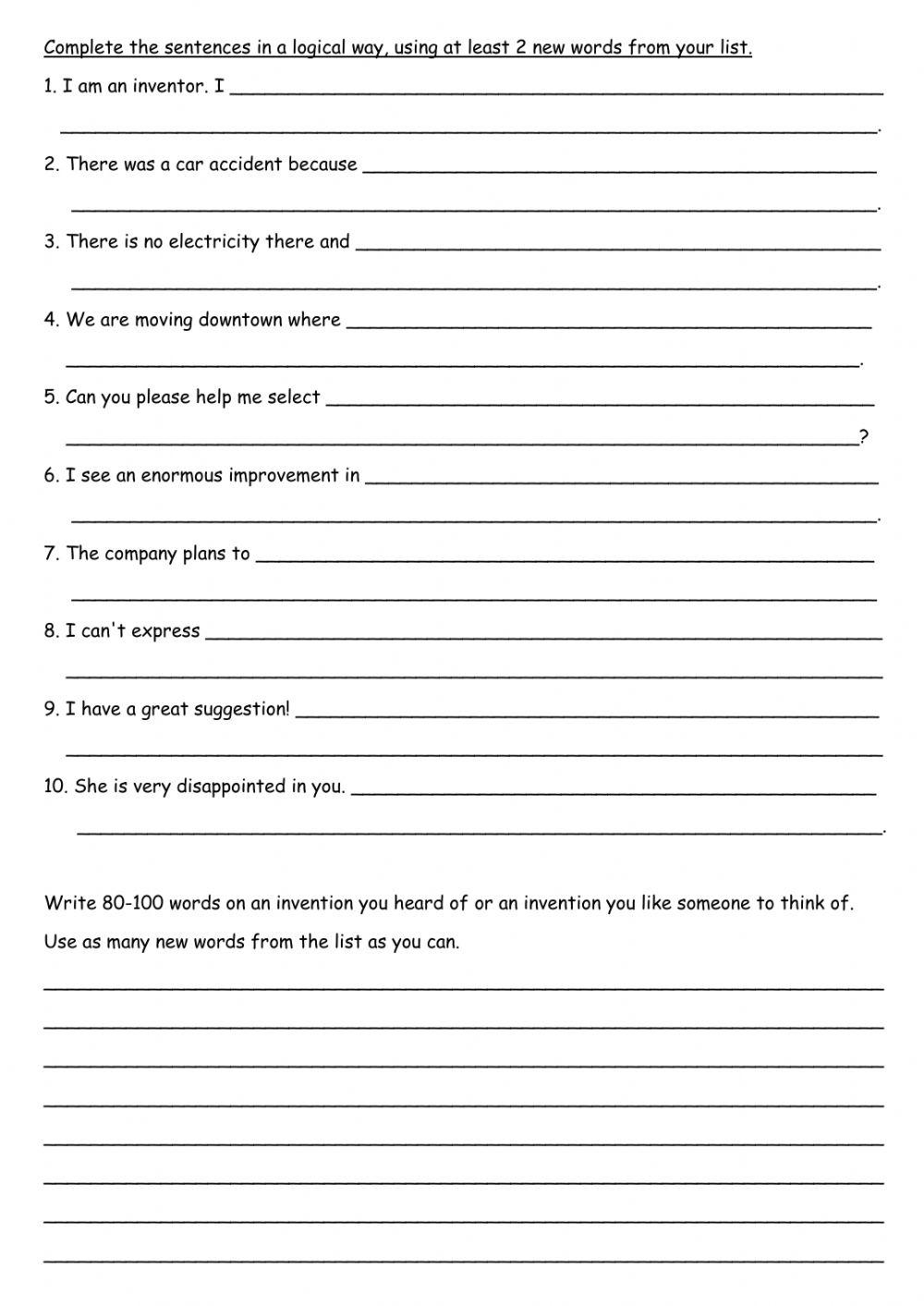 Review for the Test 10th Grade Making Sense