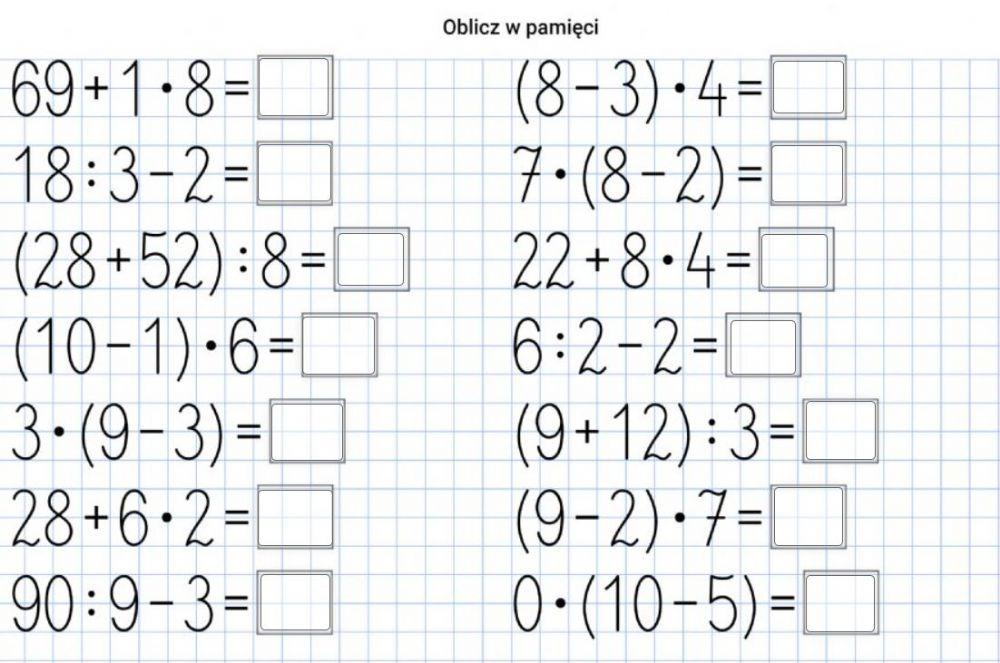 Kolejność działań