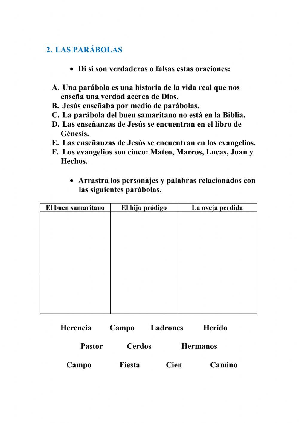 Actividades de evangélica