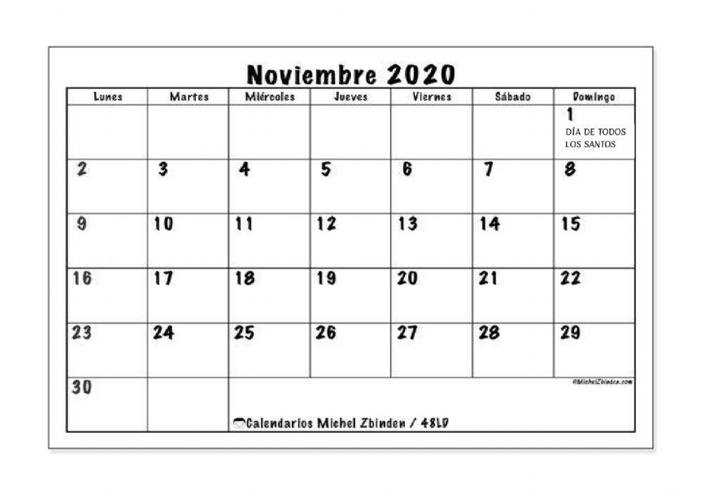 Mes noviembre 2020