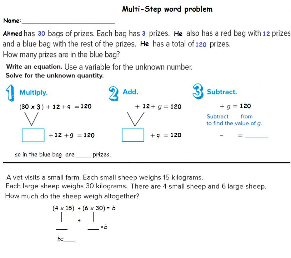 Multi-Step Word Problems