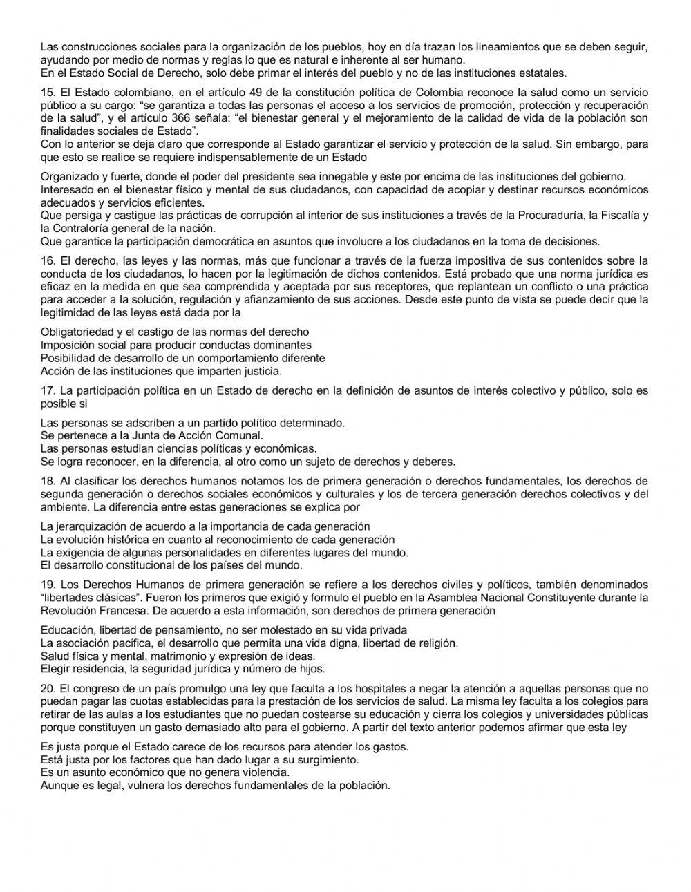 Evaluación derechos humanos