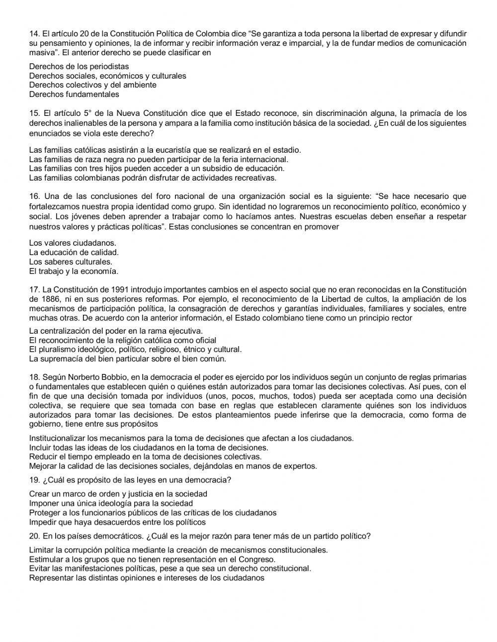 Evaluación derechos humanos