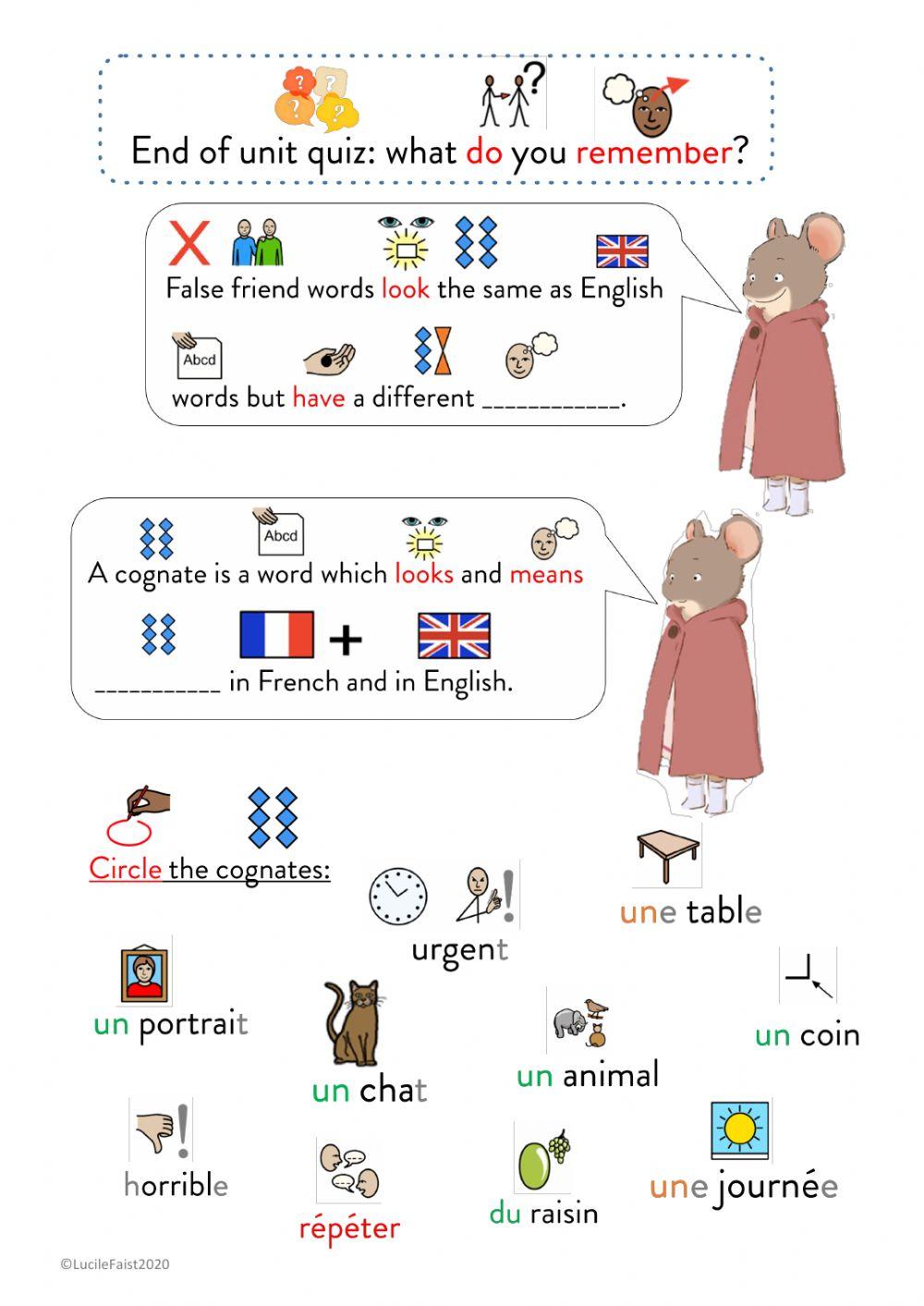 End of unit quiz page 2