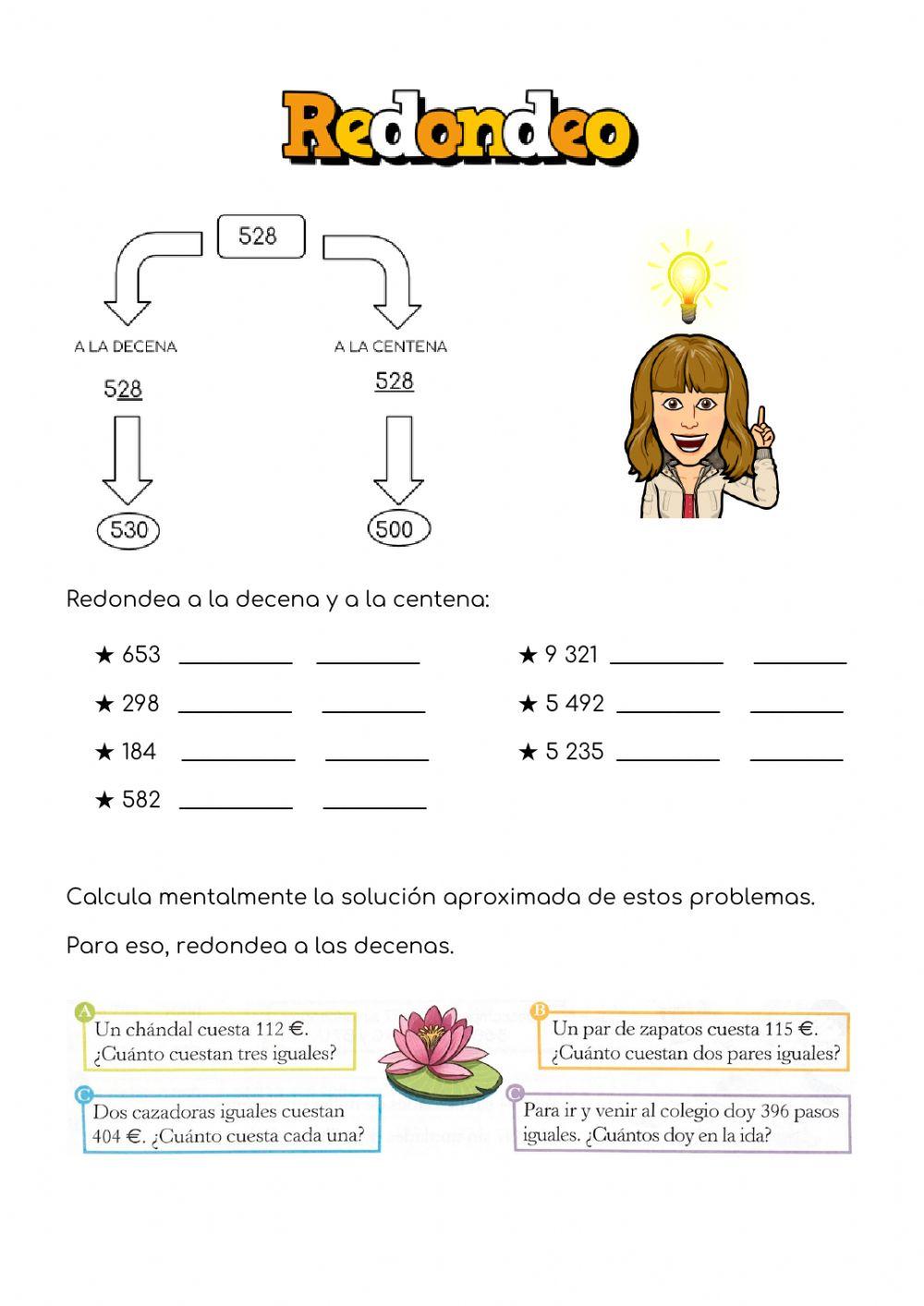 Redondeo a la centena y a la decena