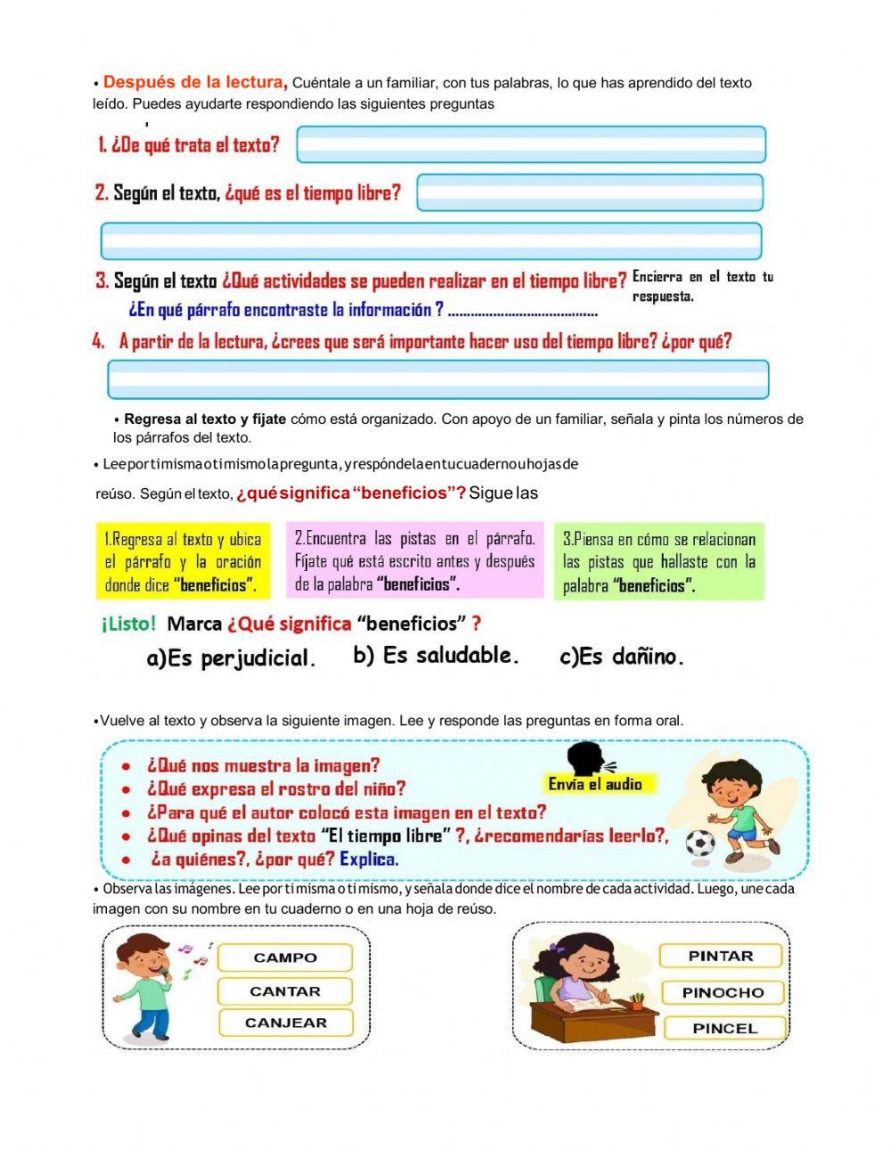 Leemos sobre el tiempo libre