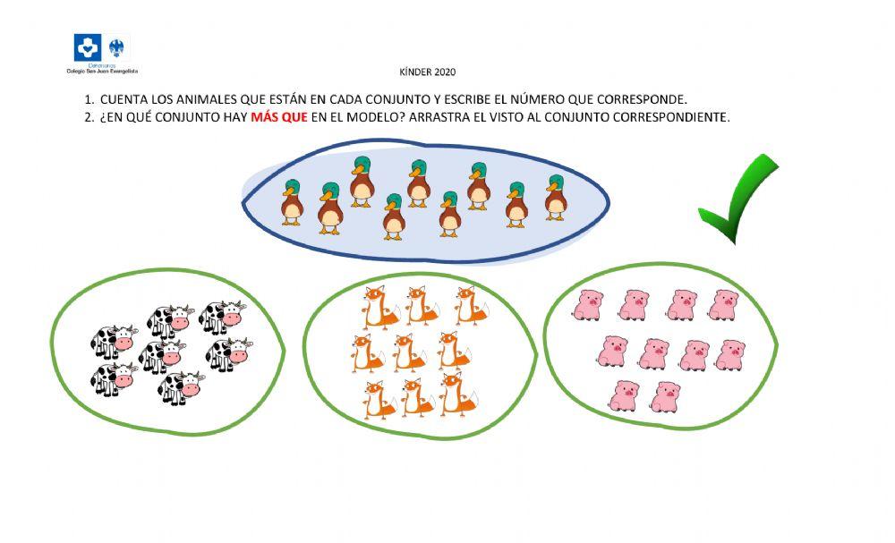 Ficha mas, menos e igual que